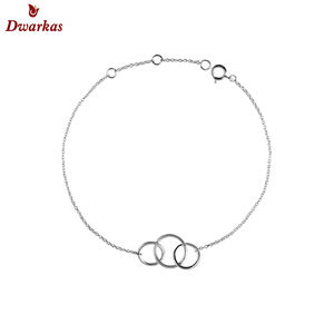 Three S925 Sterling <b>Silver</b> Circle <b>Bracelets</b> Classic Style Plain Jewelry for Gifts and Parties - Product Image 1