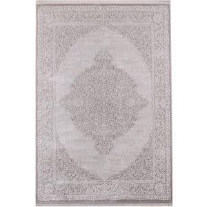 Alfombra Acrílica Tejida Nora Comfort 7395 para Aspiradora, con Flecos Rectos, Pelo Mediano, Hecha a Máquina, Estilo Clásico Bey - Product Image 3
