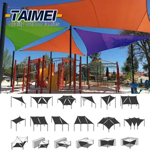 مظلة شمسية ثلاثية الأشرعة فوق البنفسجية مظلة مظلة للحديقة والفناء الخلفي الظل الشراع والشباك
