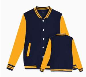 Chaqueta Universitaria de Alta Calidad, Ecológica, Resistente al Viento y Transpirable, para Hombre y Mujer, Unisex, con Cuello Alto, Personalizable con Logotipo Frontal de Béisbol - Product Image 3