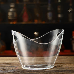 Nouveau seau à glace en plastique personnalisé avec logo, 5L, durable, léger, design moderne, transparent, pour refroidisseur, pour événements, bars, discothèques - Product Image 2