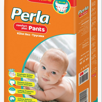 Couches jetables PERLA Twin pour bébés, haute qualité, côtés extra extensibles, feuille arrière respirante, barrière anti-fuites, matériau en pâte fluff