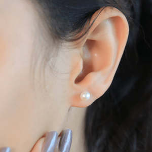 NOVAMART Fine Zarkan Micro Pearl <b>Silver</b> <b>Stud</b> <b>Earrings</b> Wholesale Export - Product Image 3