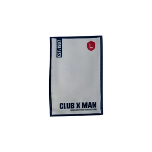 OT Venta de Etiquetas tejidas personalizadas para ropa, etiqueta de cuello plegable personalizada, logotipo de satén - Product Image 2