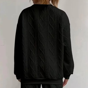 Conjunto de 2 piezas de talla grande informal unisex, sudadera de manga larga con cuello redondo, pantalones de chándal deportivos, trajes a juego con estampado de letras y logotipo - Product Image 4