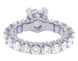 Entièrement éternité S925 argent Sterling Moissanite diamant luxe mariage ou anniversaire bague pour les femmes - Product Image 6