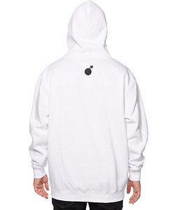 Sudadera con capucha para hombre con logotipo impreso personalizado con hombros recortados y tela de mezcla de algodón suave para un aspecto moderno y relajado - Product Image 4