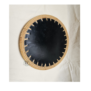 Prêt à expédier rotin naturel à bas prix avec incrustation de nacre servant des plateaux de rangement pour plateaux décoratifs en gros Vietnam - Product Image 6