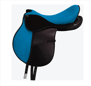 Sillín de caballo lavable sintético de resistencia inglesa con asiento de gamuza y sillín de caballo de montar lavable de árbol de plástico sillín de montar largo - Product Image 1