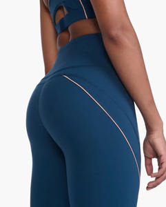 Leggings de gymnastique à Logo personnalisé pour femmes, pantalon d'entraînement de taille haute, de Fitness, de Yoga pour femmes - Product Image 6