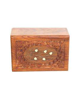 Wooden Urn <b>Box</b> <b>For</b> Pet <b>Ashes</b> | Wood Cremation urns Decorative Funeral Burial Handmade Urns <b>For</b> Cat and Dog <b>Ashes</b> Keepsake - Product Image 3