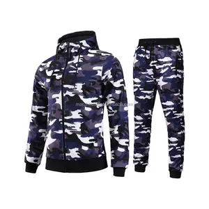 Großhandel Camouflage Custom ized Printed Design Trend ing Winter kollektion Polyester Herren Trainings anzug