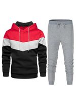 Ensemble de survêtement pour homme, 240 grammes, 100% coton molletonné, capuche avec cordon de serrage, coupe régulière, longueur intégrale, automne