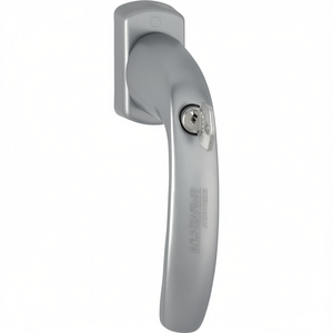 HOPPE 0810SVS/U10 Aluminum 35 mm Window Handle with Steel-Colored Lockable New York 0810SVS/U10 for Blinds <b>Shades</b> & Shutters - Product Image 3