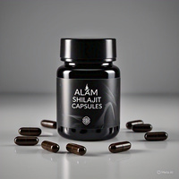Cápsulas de Shilajit del Himalaya 100% Naturales y Orgánicas, Secas al Sol, Marca Privada OEM/ODM, 60 Cápsulas por Botella, Refuerzo Inmunológico