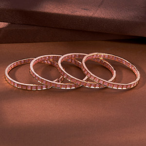 Beautiful Kundan 4 Pc Classic <b>Bangles</b> With Gold Plating <b>Fashion</b> Jewellery Wholesalers in India - Product Image 3