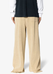 Pantalons de survêtement décontractés en toile de polyester/coton lourde pour hommes - Nouveau modèle automne-hiver, coupe ample personnalisée, lavage personnalisé - Product Image 4