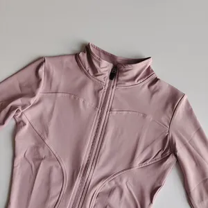 OEM al por mayor de las mujeres chaqueta de Yoga transpirable prendas de vestir exteriores de moda de manga larga con bolsillos mujeres chaqueta de Yoga con color personalizado - Product Image 5