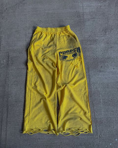 Pantalones de chándal para hombre lavados con ácido Vintage personalizados, pantalones de chándal holgados con estampado Digital de cintura elástica de Hip Hop desteñidos al sol - Product Image 3