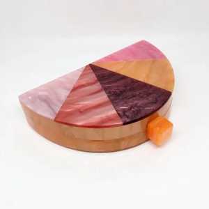 Pochette en résine en forme de D, imitation perle, plaqué or, luxe, papillon, charme solide, pochette complète, ensemble pour femmes, mariage - Product Image 6