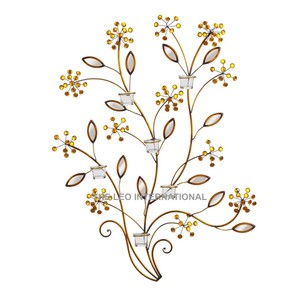 Décoration murale moderne en forme de feuille en acier inoxydable finition or, provenant d'Inde, pour maisons, bureaux, studios et espaces créatifs - Product Image 4