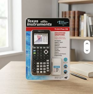 Nouvelle calculatrice scientifique graphique améliorée Texas Instrument TI-84 PLUS CE, piles, plastique, fonctions calendrier, garantie 3 ans - Product Image 1