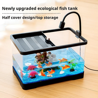 Couverture transparente de luxe 5L pour aquarium, idéale pour les poissons Oscar, Discus, Guppy, Tétra, Molly – Emballage personnalisé pour utilisation sur table ou bureau