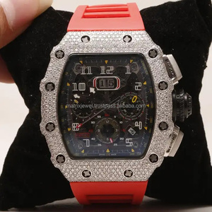 Montre de luxe de conception mécanique à bracelet tendance pour homme en acier inoxydable Montres mécaniques automatiques Iced Out Vvs CVD Diamant de laboratoire - Product Image 2