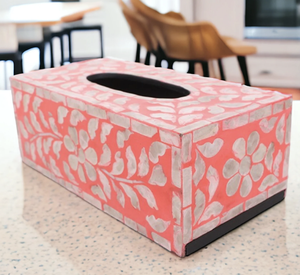 Soporte para pañuelos de fregona con purpurina Caja de pañuelos de fregona de madera sofisticada para restaurante de cocina casera de India - Product Image 1