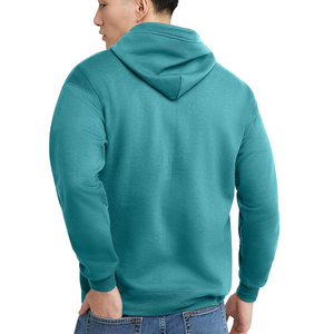 Sweat à capuche sport à double fermeture éclair avec logo personnalisé Sweats à capuche unisexes de base en coton épais et technique pour la gym avec fermeture éclair complète pour hommes de haute qualité - Product Image 2