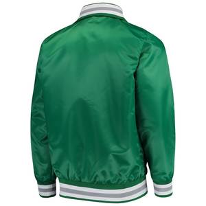 Blouson d'aviateur capitaine vert satiné de haute qualité pour hommes personnalisé hiver OEM service logo brodé tissage sur le devant High Street XS - Product Image 3
