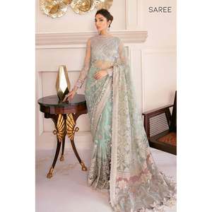 Embroidered Chiffon <b>Net</b> <b>Fabric</b> CH08-10 Stitched Design - Product Image 2