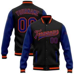 Veste bomber universitaire à fermeture éclair intégrale, motif graffiti personnalisé, rouge royal, éclaboussures 3D, vente en gros directe de l'industrie, décontractée, hiver - Product Image 6