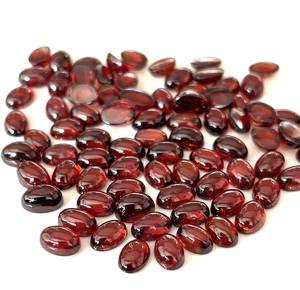 โกเมนสีแดงธรรมชาติทรงรี6x8มม. หลังแบน-พลอยโกเมนแบบหลวม - Product Image 5