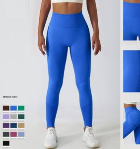 Mallas deportivas sin costuras para mujer, mallas de cintura alta para gimnasio y Yoga con logotipo personalizado - Product Image 6