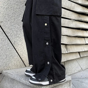 Pantalons cargo évasés pour femmes en gros, respirants, légers, décontractés, en molleton, pantalons cargo évasés pour femmes, service OEM - Product Image 4