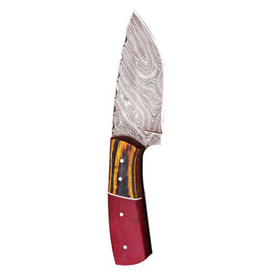 Couteau de skinner en acier damassé durable Outil d'extérieur fait à la main pour les campeurs et les collectionneurs avec couverture en cuir - Product Image 6