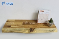 SSR VINA - Estantes Flotantes de Madera - Estante de Pared con Soporte Metálico y Colores Personalizados Hecho en Vietnam