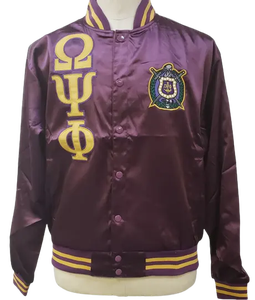 Chaqueta Cortavientos Universitaria de Dos Tonos con Letras Bordadas Personalizadas en Rojo y Azul Claro, Chaqueta Universitaria con Bordado Personalizado en la Parte Delantera - Product Image 3