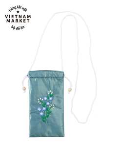 Sac en lin brodé à la main avec broderie de différentes couleurs sac à dos en lin 100% doux lavé OEM fabriqué au Vietnam - Product Image 2