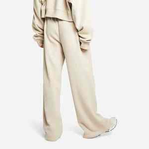 Pantalon de survêtement en coton épais pour femmes, imprimé personnalisé, pantalon évasé surdimensionné pour femmes, dentelle avec logo brodé pour l'hiver, vente en gros - Product Image 5