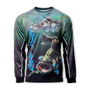 Crea tu idea La demanda del cliente Mejor precio Sublimación Jerseys de pesca Logotipo profesional Sublimación personalizada Jerseys de pesca - Product Image 1