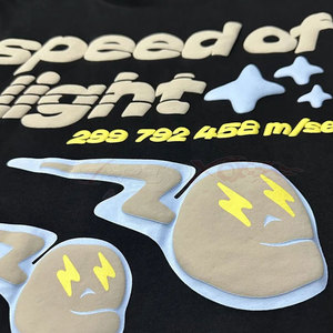 T-shirt élégant à imprimé bouffant pour hommes avec un look rétro et une épaule tombante pour un usage confortable T-shirt en coton doux pour hommes - Product Image 3