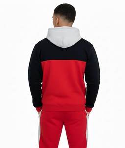 Men's Casual 2-Piece Printed Solid Sweatsuit Quarter Zip Hoodie Jogger Sweatpants Lightweight Fleece 100% Cotton Breathable - Product Image 4