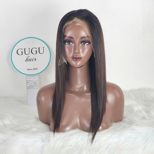 100% lujo vietnamita 18 pulgadas peluca sin pegamento cabello virgen humano productos de cabello natural para mujeres negras - Product Image 1