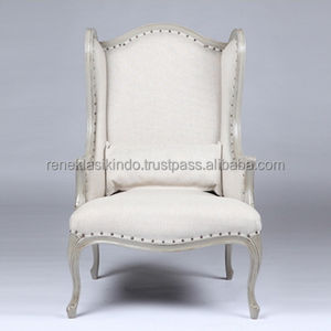 Living Room Chairs Serial Number 2304, Made Of Dark Mahogany Wood, With <b>Thick</b>, Soft <b>Foam</b> Seats And Backrests And Soft Fabric - Product Image 2