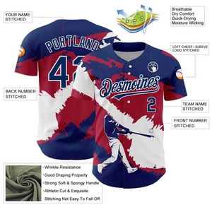 Camiseta de béisbol y softbol personalizada, sublimación, impresión digital, talla grande, transpirable, de secado rápido, conjunto de ropa deportiva, diseño propio - Product Image 3