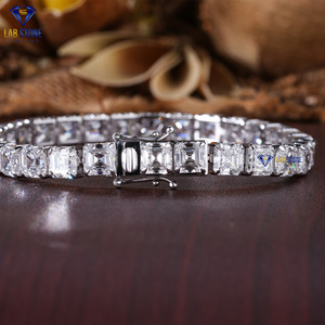 Pulsera de diamantes clásica de oro blanco de 18 quilates 29,01 CT corte Asscher CVD/HPHT para fiesta de compromiso regalo de boda joyería certificada IGI - Product Image 2