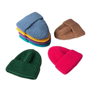 หมวกบีนนี่ผ้าฝ้ายถัก100% สำหรับฤดูหนาวหมวกบีนนี่อบอุ่นปักโลโก้ได้ตามต้องการหมวกถักธรรมดาสำหรับเดินทาง - Product Image 2