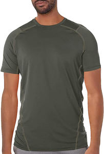 Camiseta de 100% algodón con estampado de gran tamaño para hombre, tejido de punto de bambú pesado personalizado, mangas cortas ligeras - Product Image 4